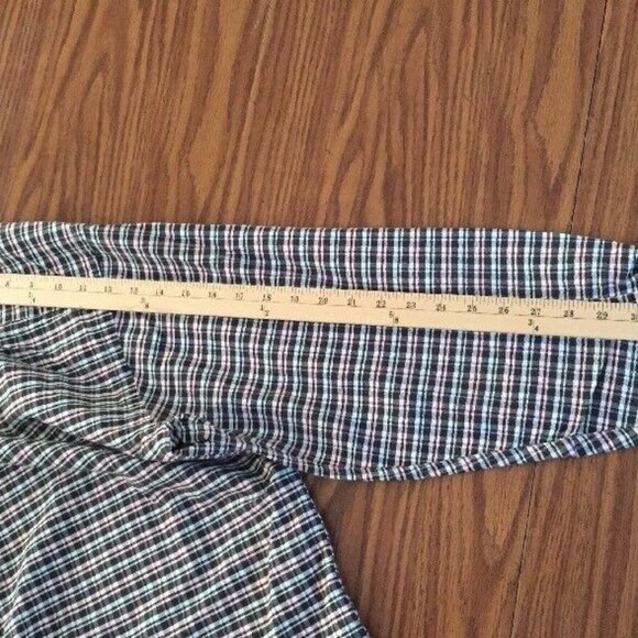 90s Hunt Club Shirt Mens 16.5 34/35 Green Red Plaid Preppy Heritage Academia VTG - Picture 14 of 14